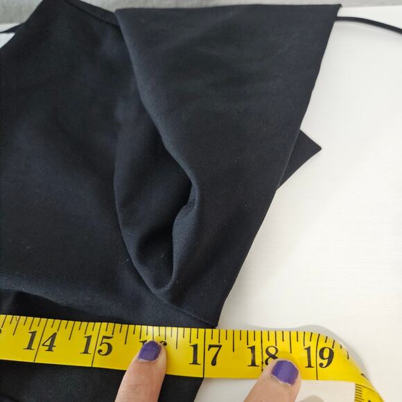 H&M Black Long Sleeve Mini Dress Women’s Size Small Cotton Blend Structured Fit - Picture 6 of 8